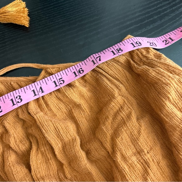 Free People Back To You Midi gauze Dress Rust Orange Oversized XS - Picture 9 of 9